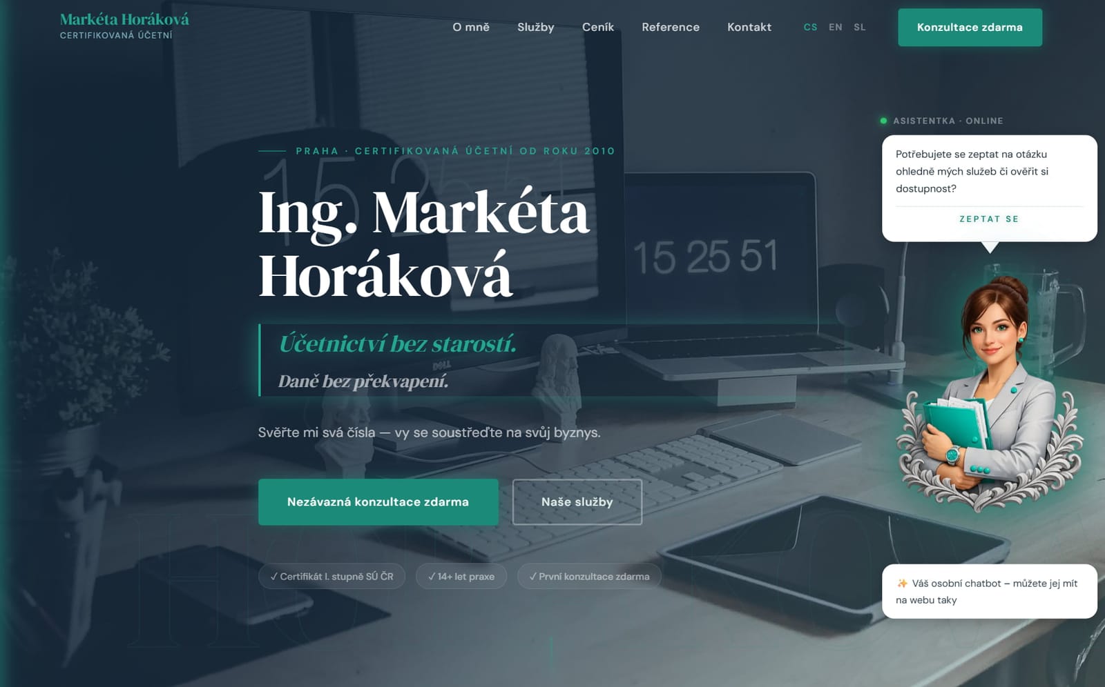 Účetní HK — náhled webu